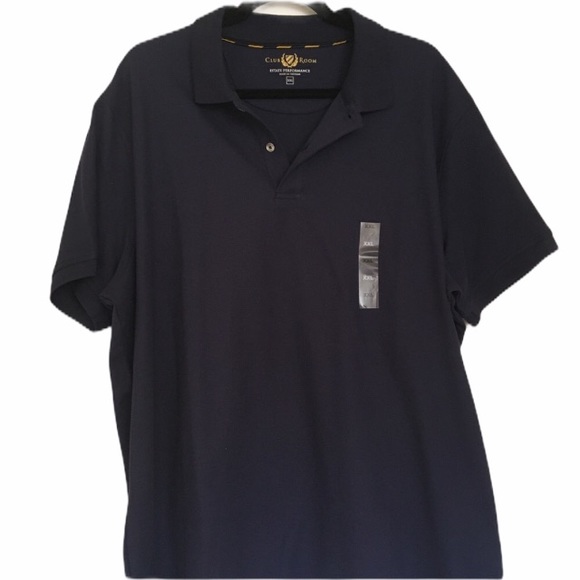 Club Room Blue Short Sleeved Polo Shirt - Picture 1 of 2